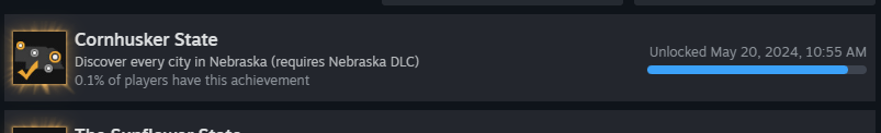 Nebraska Achievement - Steam