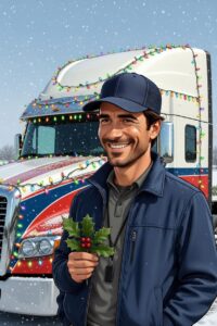 A trucker and his truck XMAS FEEL