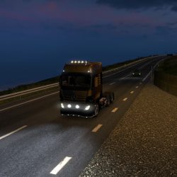 Coast of Scotland at nighttime